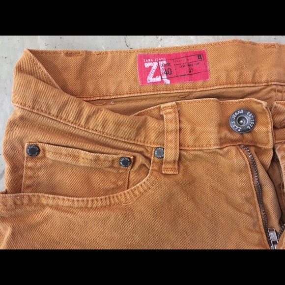 Zara Men’s 31 Yellow Skinny Jeans - Picture 3 of 4